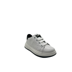 4US 42612 WHITE/BLACK SNEAKERS BAMBINO