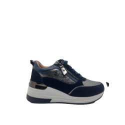 Sneakers Donna Keys K9811 Blu/Canna di Fucile