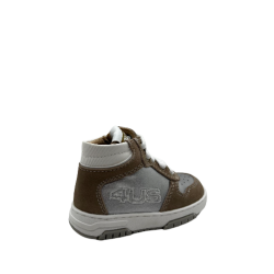 Sneakers Bambina 4US 43160 Beige/Silver 