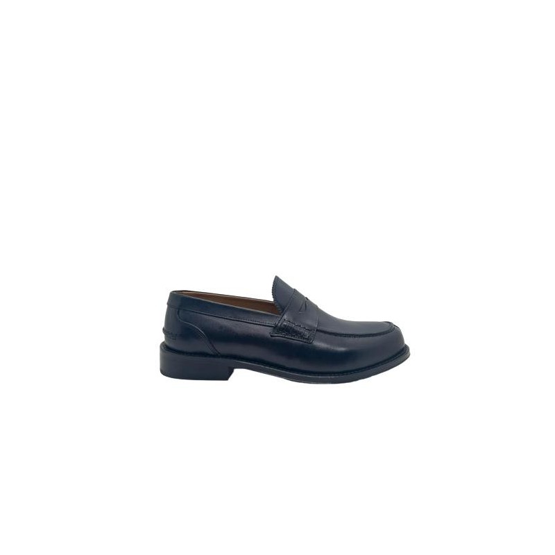 Mocassino Uomo Exton 102 - Vitello Blu